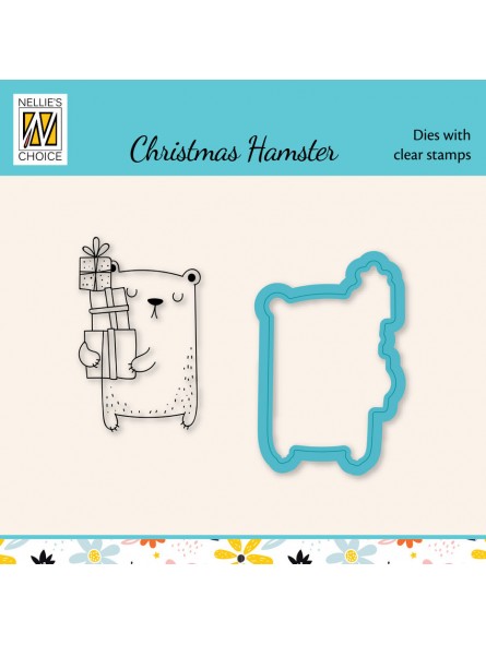 Combo DIE & TAMPON CLEAR CHRISTMAS HARMSTER