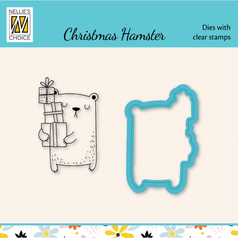 Combo DIE & TAMPON CLEAR CHRISTMAS HARMSTER